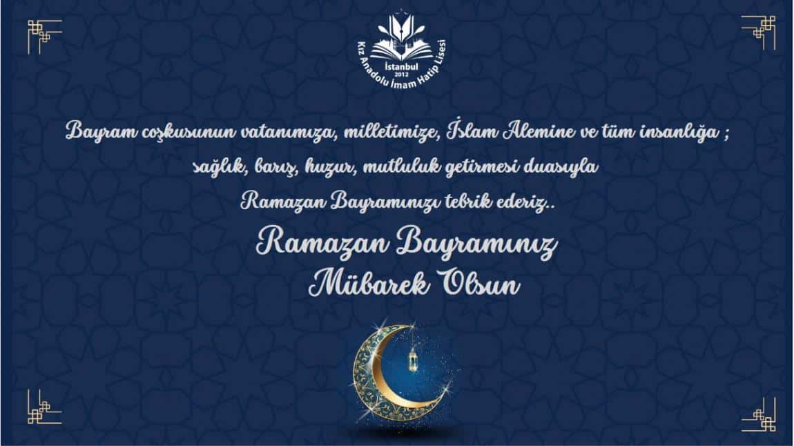 Mübarek Ramazan Bayramınızı Tebrik Ederiz